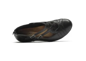 Abbott Curvy Black Leather Heel