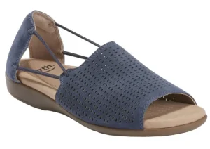 Abra Indigo Blue Suede Slip-On Sandal