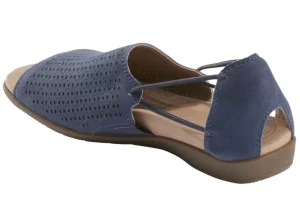 Abra Indigo Blue Suede Slip-On Sandal