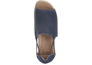 Abra Indigo Blue Suede Slip-On Sandal