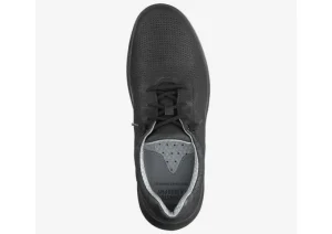 Activate Black Perforated Leather Lace-Up Sneaker