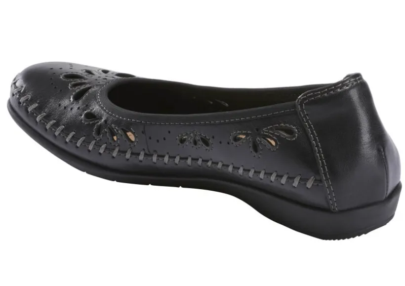 alder_azza_black_perforat_1.webp Alder Azza Black Perforated Leather Ballet Flat