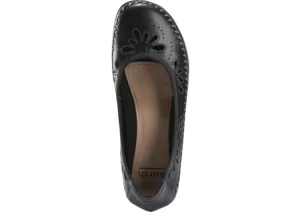 Alder Azza Black Perforated Leather Ballet Flat