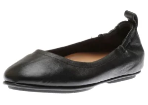Allegro Black Leather Ballet Flat