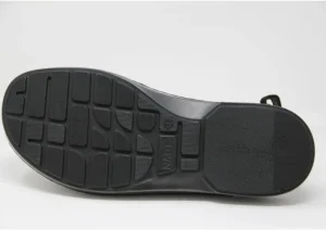 Amadora Black Leather Wide Width Sandal