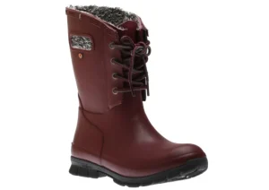 Amanda Plush Lace-Up Burgundy Women's Insulated Rain Boot