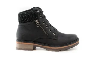 Amy Navy Lace-Up Ankle Boot
