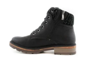 Amy Navy Lace-Up Ankle Boot