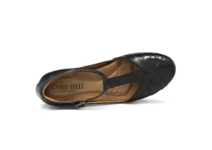 Angelina Black T-Strap Low Heel