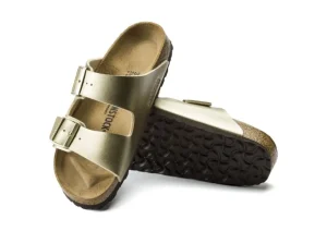 Arizona Birko-Flor Gold Slide Sandal