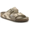 Arizona Soft Footbed Desert Soil Camo Grey Slide Sandal