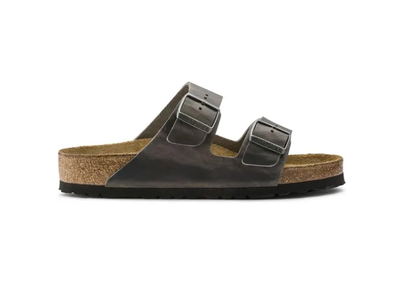 arizona_soft_footbed_iron_1.webp Arizona Soft Footbed Iron Grey Oiled Leather Slide Sandal