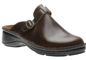 Aster Brown Leather Clog