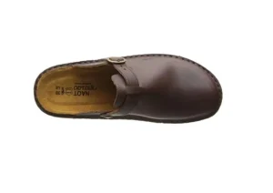 Aster Brown Leather Clog