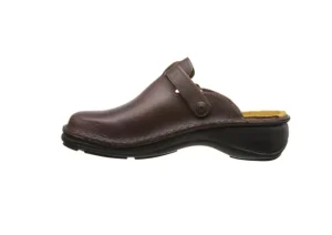 Aster Brown Leather Clog