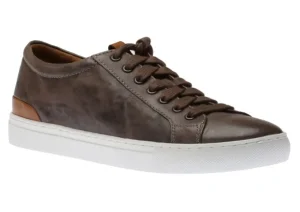Banks Grey Leather Lace-Up Sneaker