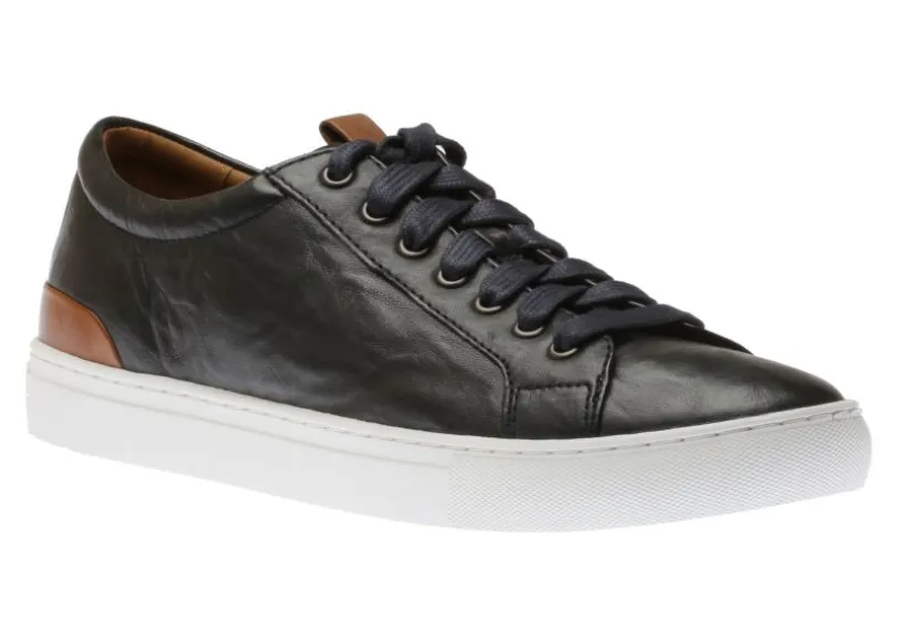 banks_navy_leather_laceup_0.webp Banks Navy Leather Lace-Up Sneaker
