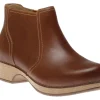 Barbara Tan Brown Oiled Leather Ankle Boot