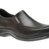 Battery Park Service Black Leather Slip-On Shoe