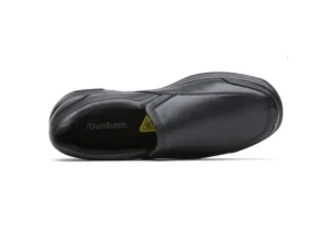 Battery Park Service Black Leather Slip-On Shoe