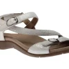 Beauty White Metallic Leather Slingback Sandal