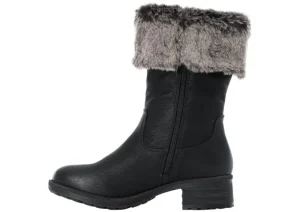Belinga Black Faux Fur Trim Boot