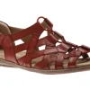 Belle Bridget Red Leather Sandal