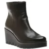 54.780.27 Black Leather Wedge Ankle Boot