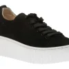 93.201.17 Black Suede Platform Lace-Up Sneaker
