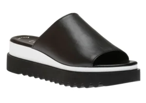 44.613.27 Black White Slide Sandal