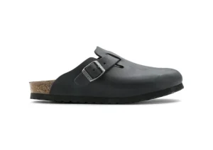 Boston Black Oiled Leather Clog