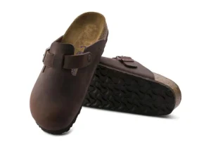 Boston Habana Brown Oiled Leather Soft Footbed Clog