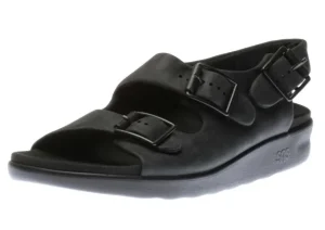 Bravo Black Bear Leather Heel Strap Sandal