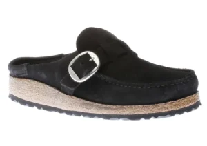 Buckley Black Suede Leather Clog