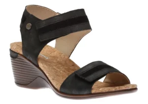 Calgary 03 Black Wedge Sandal