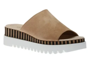 64.663.14 Caramel Brown Slide Wedge Sandal
