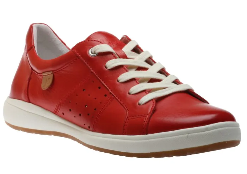 caren__red_leather_laceup_0.webp Caren 01 Red Leather Lace-Up Sneaker