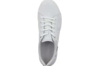 Caren 01 White Leather Lace-Up Sneaker