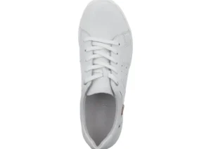 Caren 01 White Leather Lace-Up Sneaker