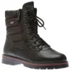 Castor Black Quilted Lace-Up Winter Boot