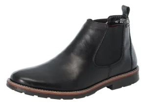 Clarino Black Leather Chelsea Boot