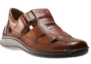 Clarino Brown Leather Fisherman Sandal