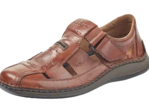 Clarino Brown Leather Fisherman Sandal
