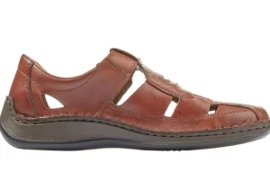 Clarino Brown Leather Fisherman Sandal