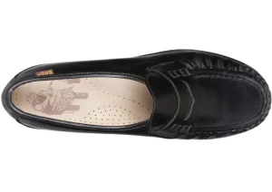 Classic Black Leather Slip-On Loafer
