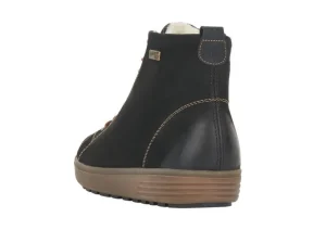 Columbo Black Leather Lace-Up Winter Boot