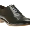 Conard Black Leather Cap Toe Dress Oxford