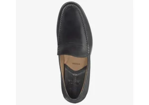 Cresswell Black Leather Venetian Loafer