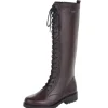 Cristallino Red Lace-Up Riding Boot
