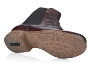 Cristallino Wine Ruched Leather Chelsea Boot
